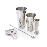 Mercer M37101 - Barfly Basics Set, 5-piece, stainless steel, color gift box